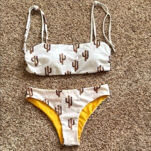 NWOT Cactus Print Bikini Set